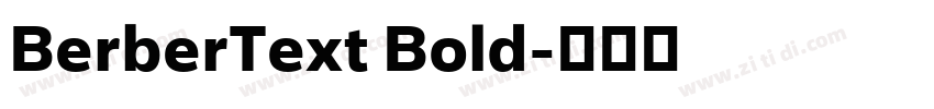BerberText Bold字体转换